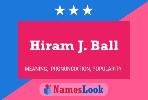 Hiram J. Ball Naam Poster