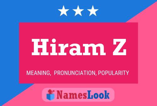 Hiram Z Naam Poster