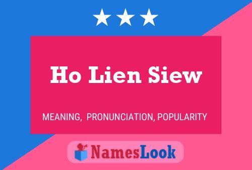 Ho Lien Siew Naam Poster