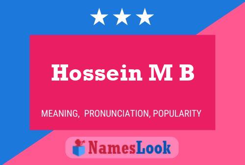 Hossein M B Naam Poster