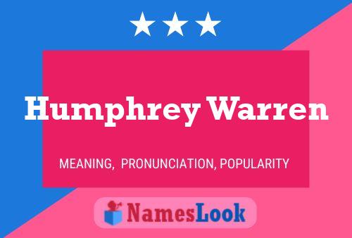 Humphrey Warren Naam Poster