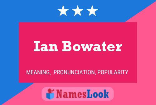 Ian Bowater Naam Poster