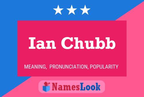 Ian Chubb Naam Poster