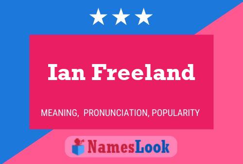 Ian Freeland Naam Poster