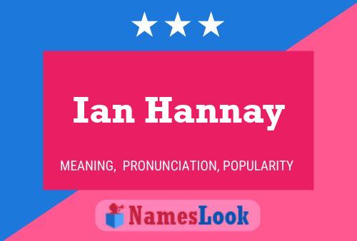 Ian Hannay Naam Poster