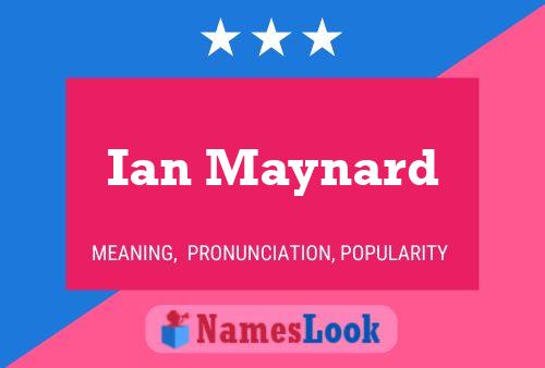 Ian Maynard Naam Poster