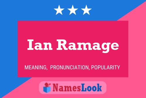 Ian Ramage Naam Poster