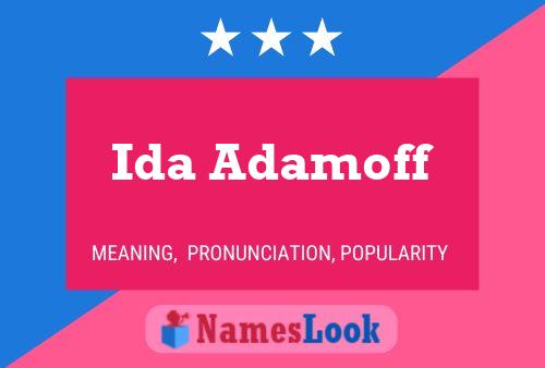 Ida Adamoff Naam Poster