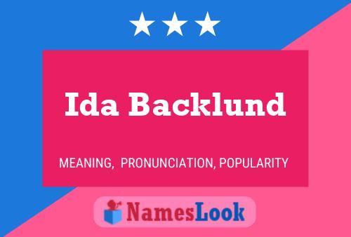 Ida Backlund Naam Poster