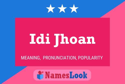 Idi Jhoan Naam Poster