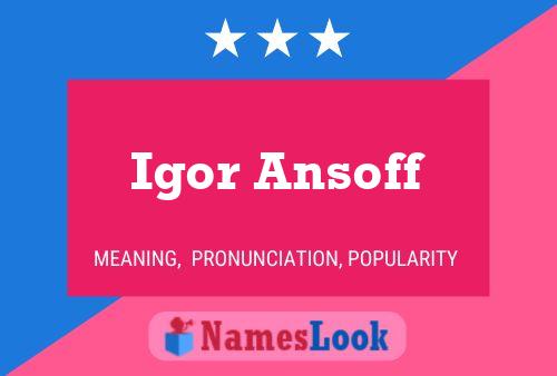 Igor Ansoff Naam Poster