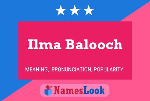 Ilma Balooch Naam Poster