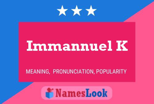 Immannuel K Naam Poster