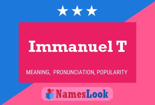 Immanuel T Naam Poster