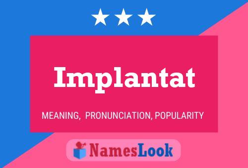 Implantat Naam Poster