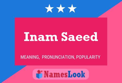 Inam Saeed Naam Poster