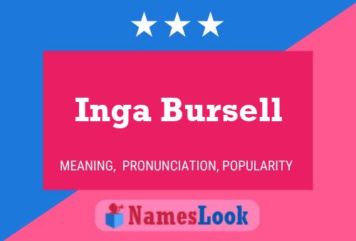 Inga Bursell Naam Poster