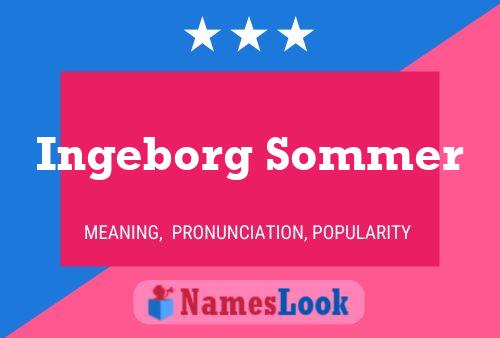 Ingeborg Sommer Naam Poster