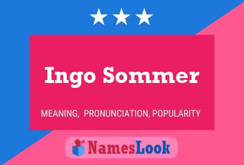 Ingo Sommer Naam Poster