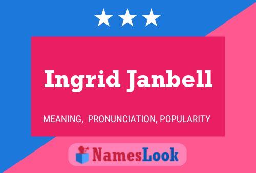 Ingrid Janbell Naam Poster