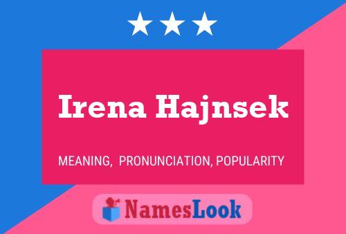 Irena Hajnsek Naam Poster