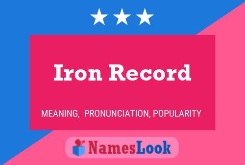 Iron Record Naam Poster