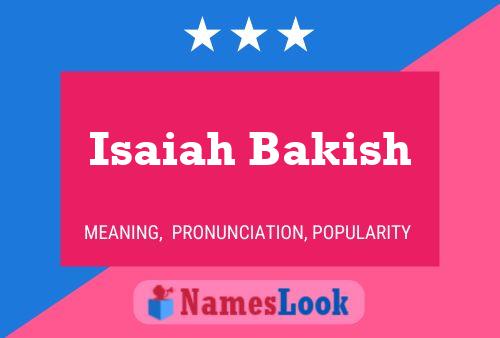 Isaiah Bakish Naam Poster