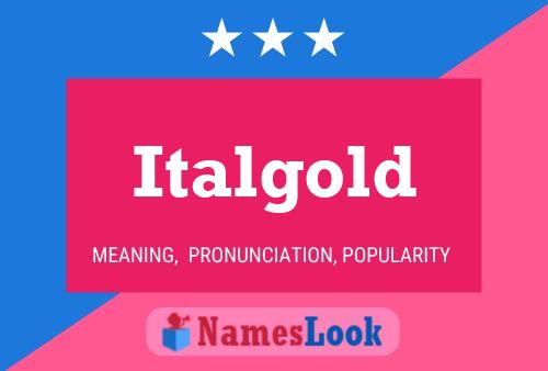 Italgold Naam Poster