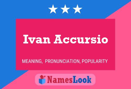 Ivan Accursio Naam Poster