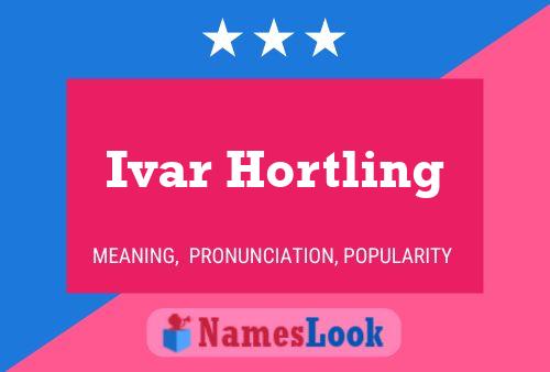 Ivar Hortling Naam Poster