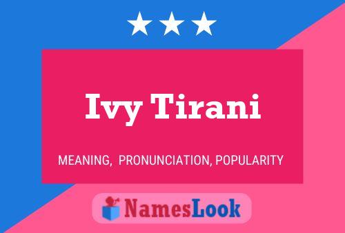 Ivy Tirani Naam Poster