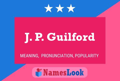 J. P. Guilford Naam Poster