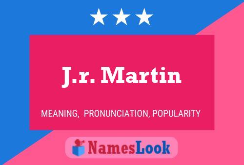 J.r. Martin Naam Poster