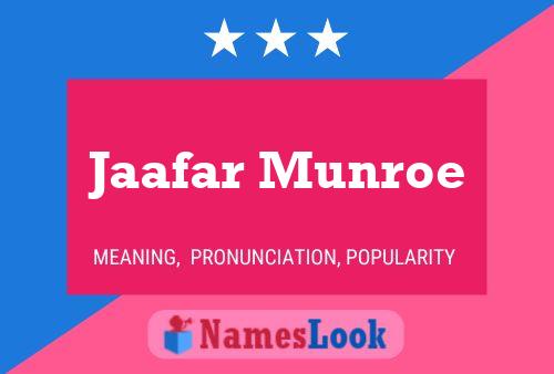 Jaafar Munroe Naam Poster