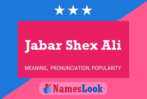 Jabar Shex Ali Naam Poster