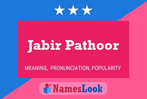 Jabir Pathoor Naam Poster