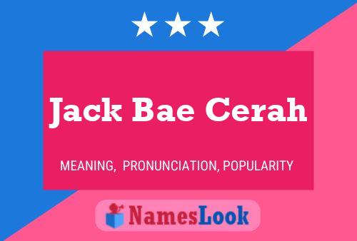 Jack Bae Cerah Naam Poster