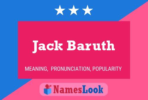 Jack Baruth Naam Poster