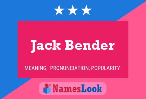 Jack Bender Naam Poster