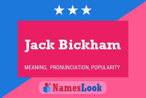 Jack Bickham Naam Poster