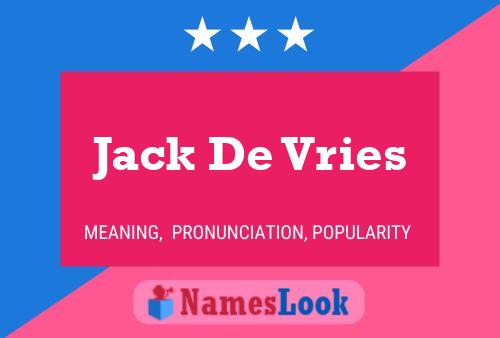 Jack De Vries Naam Poster