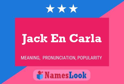 Jack En Carla Naam Poster