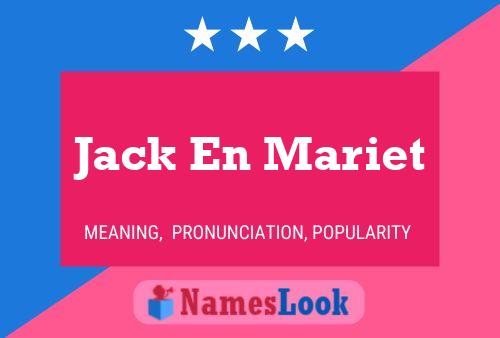 Jack En Mariet Naam Poster