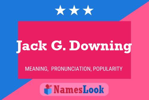 Jack G. Downing Naam Poster