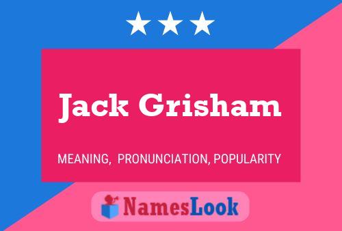 Jack Grisham Naam Poster