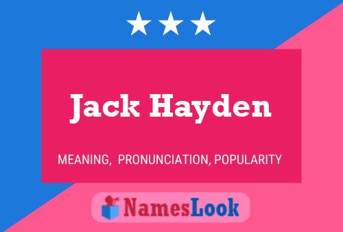 Jack Hayden Naam Poster