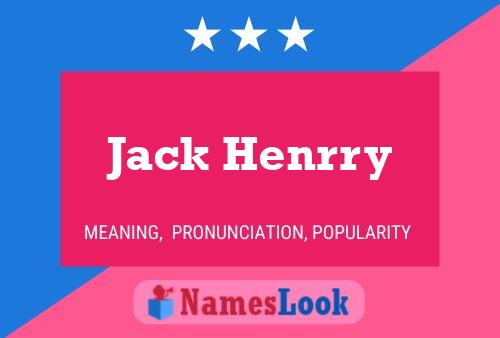 Jack Henrry Naam Poster