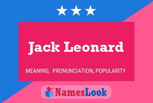 Jack Leonard Naam Poster