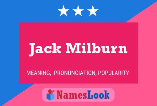 Jack Milburn Naam Poster