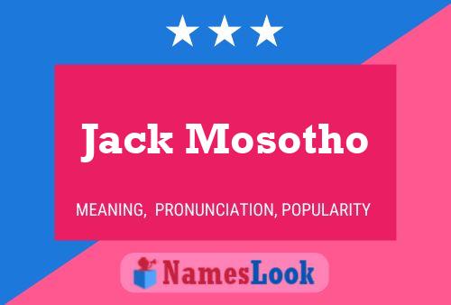 Jack Mosotho Naam Poster